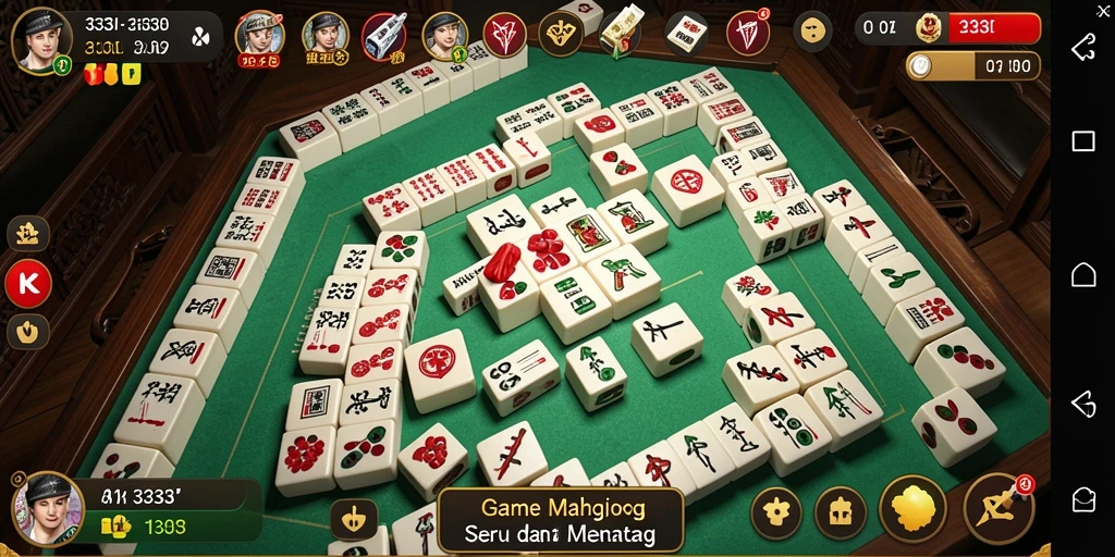 Tangkapan layar permainan Mahjong 333I yang seru dan menantang.