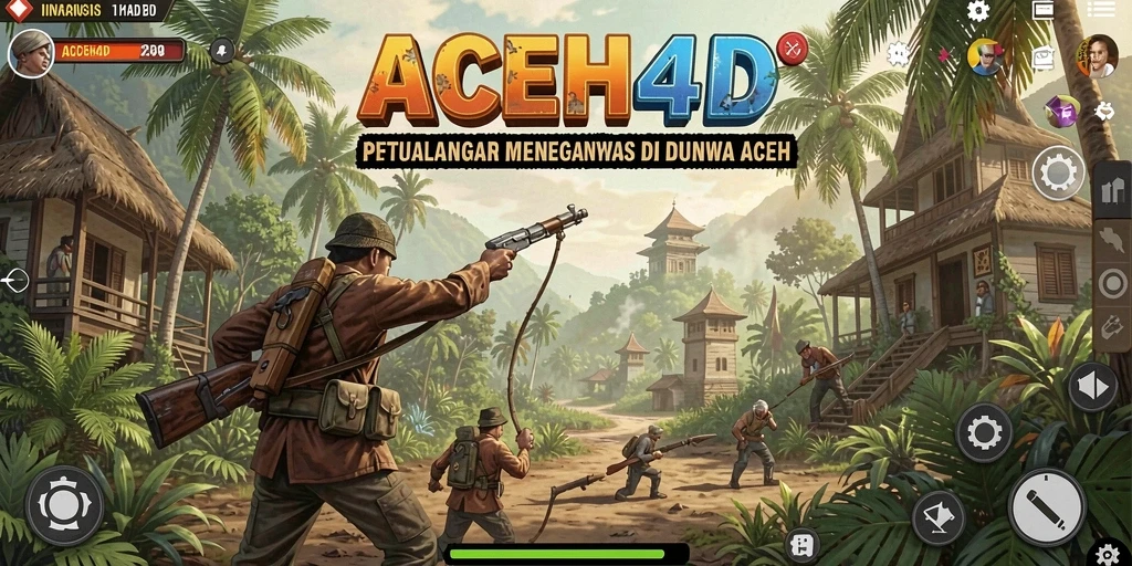 Menunjukkan aksi seru dalam gameplay petualangan ACEH4D.