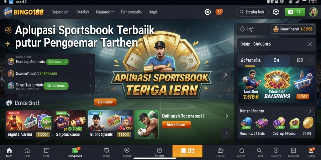 Screenshot utama BINGO188 menampilkan antarmuka taruhan yang menarik dan informatif.