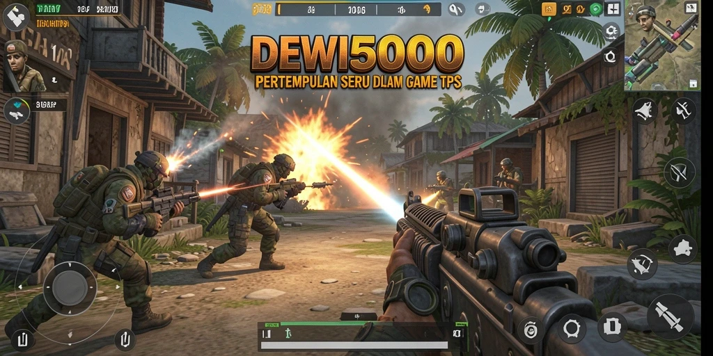 Gameplay seru DEWI5000 dengan aksi pertempuran yang intens.