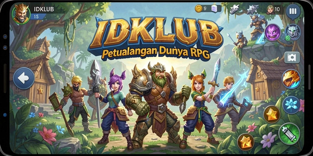 Tampilan gameplay menarik dari IDKLUB dalam pertarungan RPG.