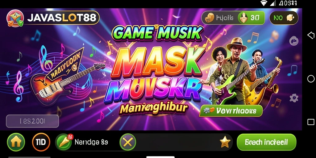 Tampilan menarik dari gameplay JAVASLOT88 yang menonjolkan interaksi dengan musik.