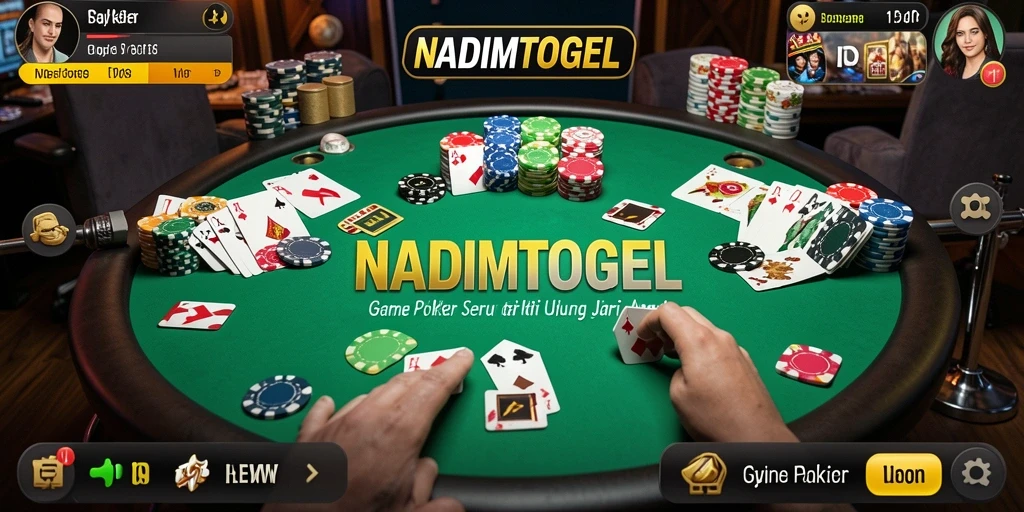 Tampilan permainan Poker NADIMTOGEL yang menarik dan interaktif.