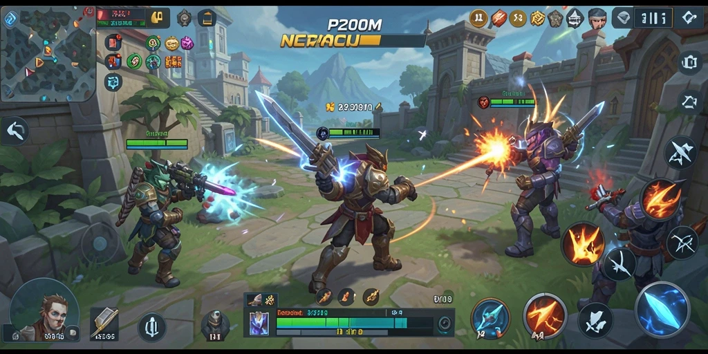 Screenshot P200M yang menampilkan gameplay strategi yang mendebarkan.