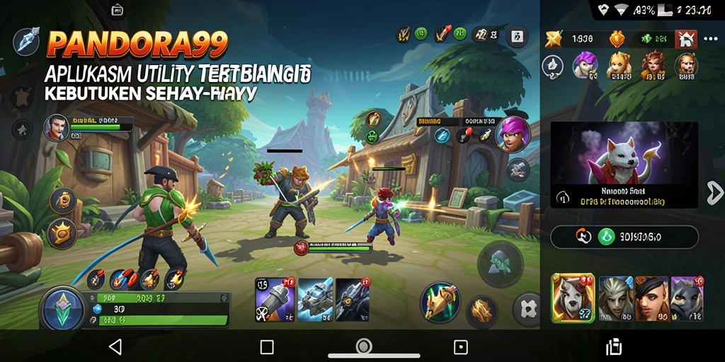 Tampilan utama aplikasi PANDORA99 dengan berbagai fitur Utility.