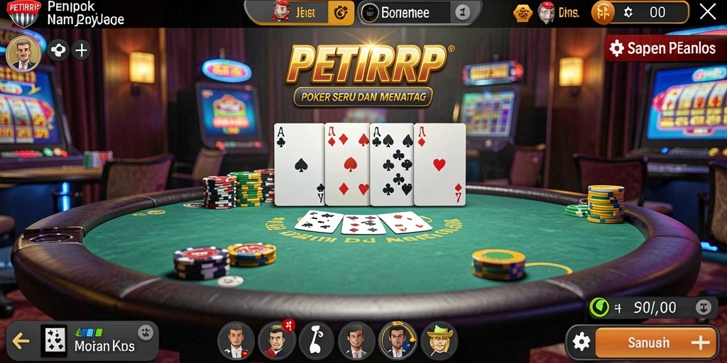 Tampilan menarik dari permainan Poker di PETIRRP.