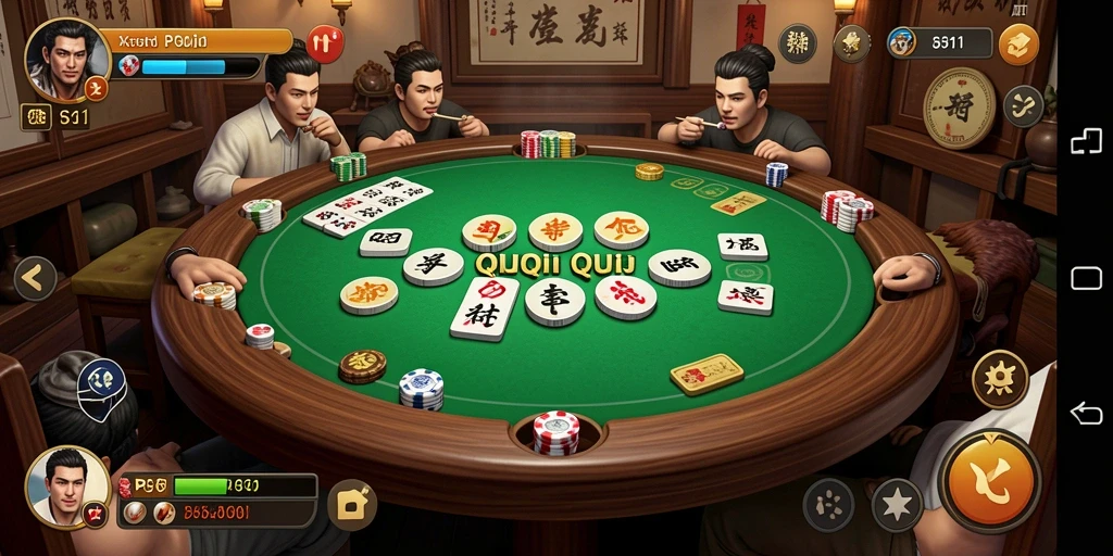 Screenshot PG11 menampilkan aksi seru permainan QiuQiu yang mendebarkan.