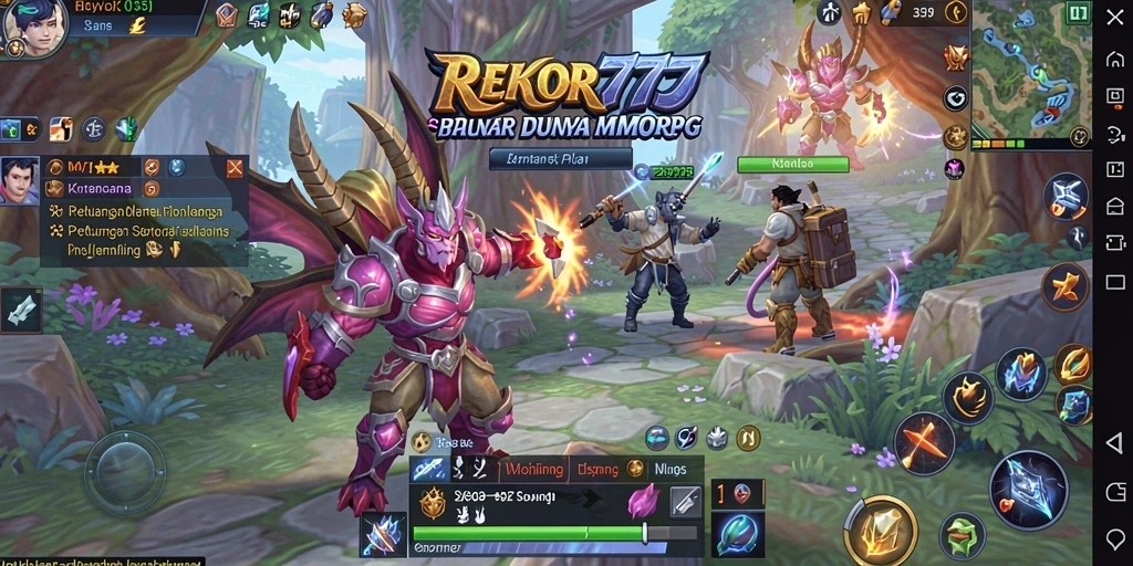 Tangkapan layar gameplay REKOR777 dengan dunia fantastis yang memukau.