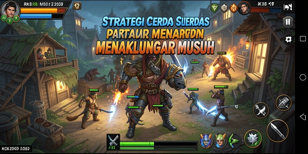Tangkapan layar gameplay menampilkan strategi pertempuran yang mendebarkan.