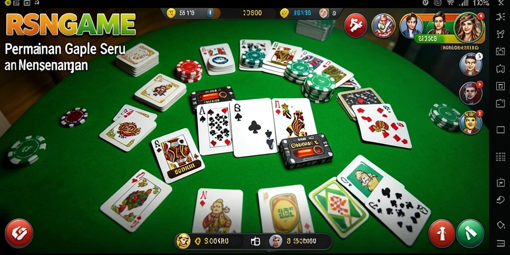 Tampilan gameplay seru di RSNGAME yang penuh strategi Gaple.