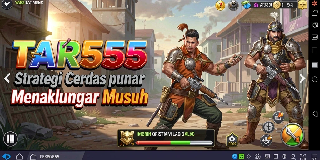 Tampilan gameplay menarik di TAR555 dengan pertempuran strategi yang intens.