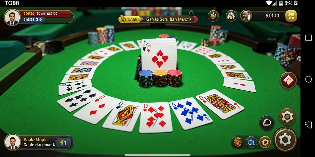 Screenshot TO88 menampilkan gameplay Gaple yang seru dan interaktif.