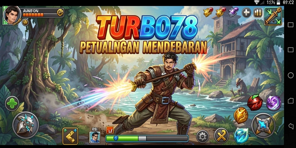 Tampilan utama gameplay TURBO78 yang menegangkan dan penuh petualangan.